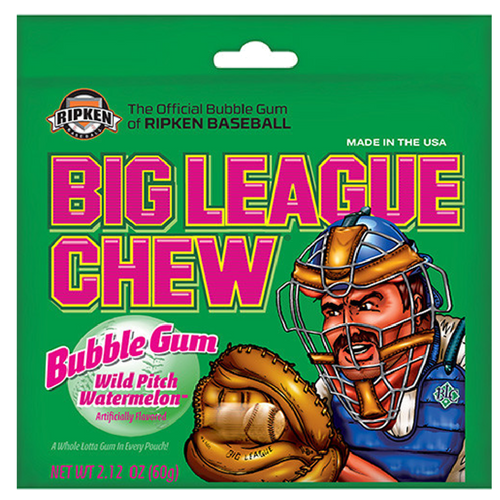 Big League Chew, Curveball Cotton Candy - 12 pouches, 2.12 oz each