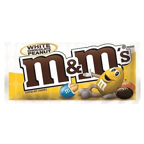 M&M'S Peanut White Chocolate Candy, Full Size, 1.36 Oz 24 Ct 