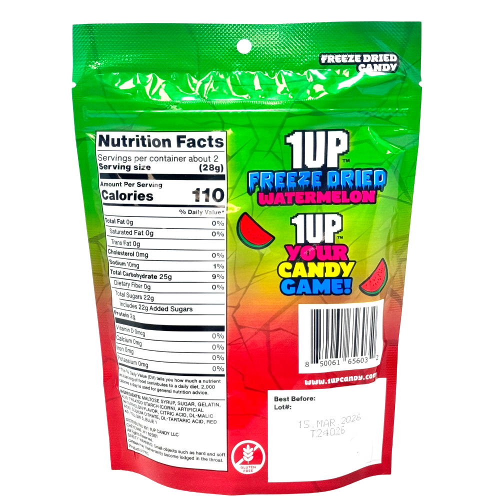 1UP Freeze Dried Watermelon 2oz - 1 Bag