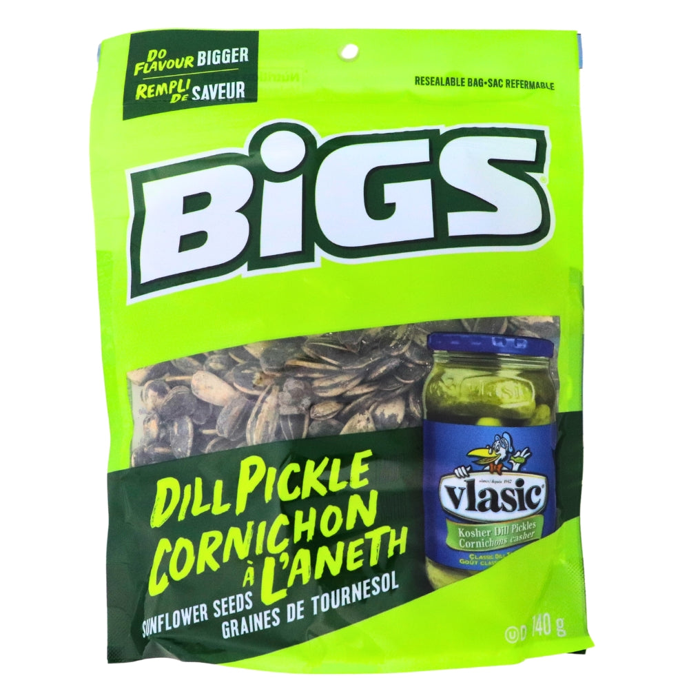 BIGS Vlasic Dill Pickle Cornichon Sunflower Seeds 5.35oz - 12 Pack