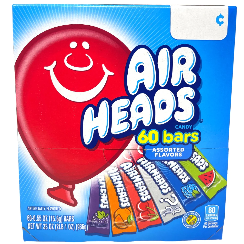 AirHeads Candy - 60 Bars Assorted Flavours