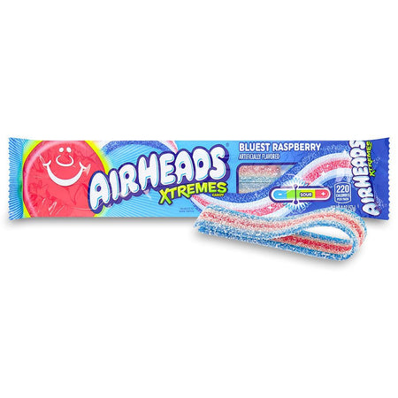 Airheads Xtremes Bluest Raspberry Sweetly Sour Belts 57 g - 18 pack