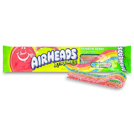 Airheads Xtremes Rainbow Berry Sour Belts Candy 57g - 18 Pack