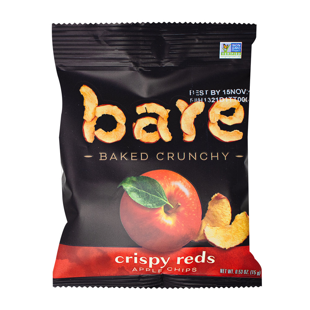 Bare Baked Crunchy Crispy Reds Apple Chips 15g - 18 Pack