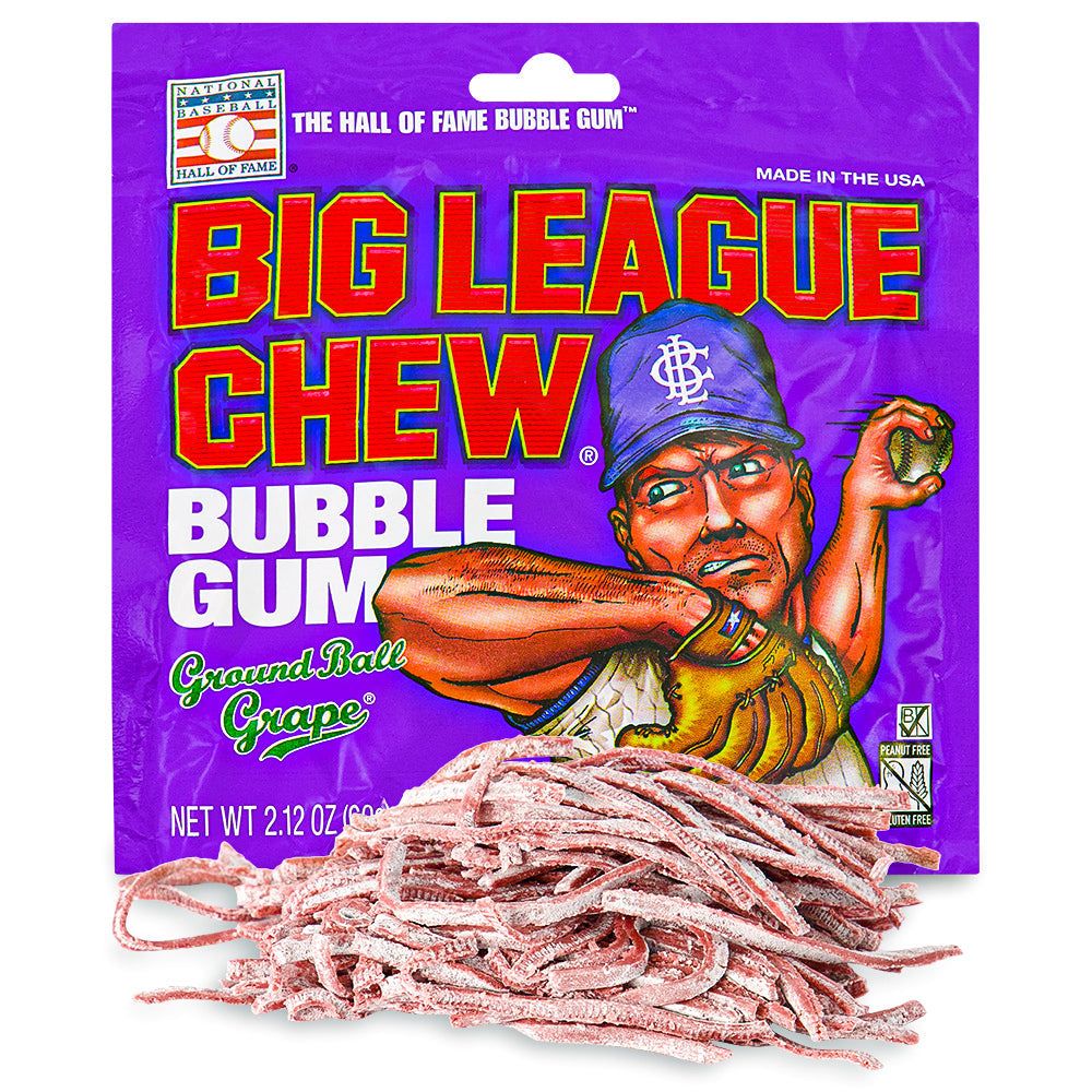 Big League Chew Bubble Gum-Ground Ball Grape - 12 Pack