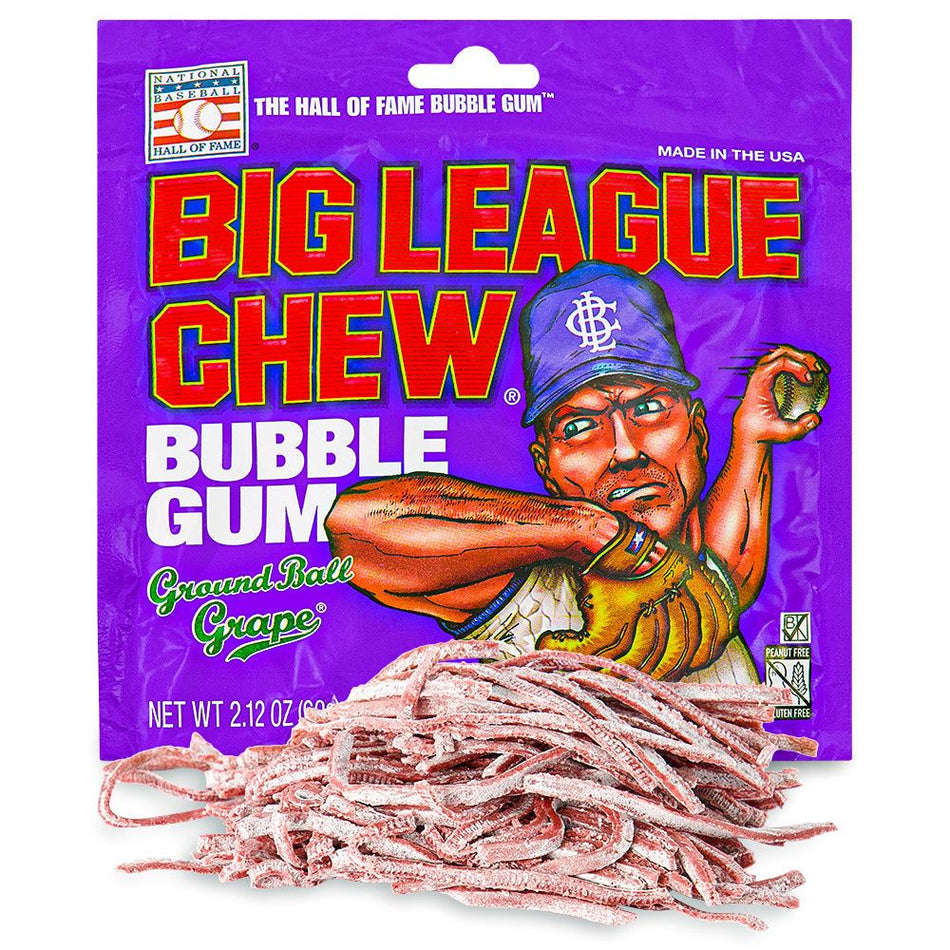 Big League Chew Bubble Gum-Ground Ball Grape - 12 Pack