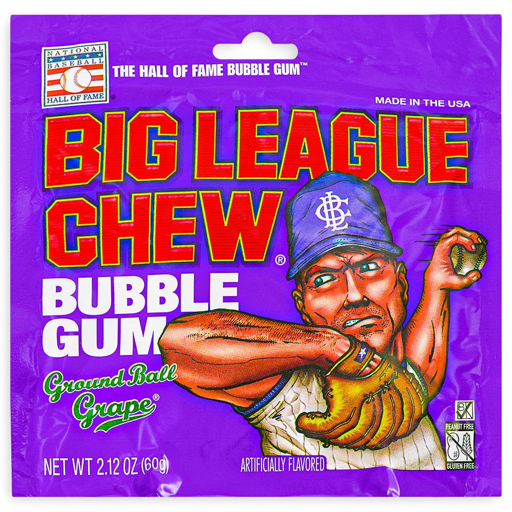 Big League Chew Bubble Gum-Ground Ball Grape - 12 Pack