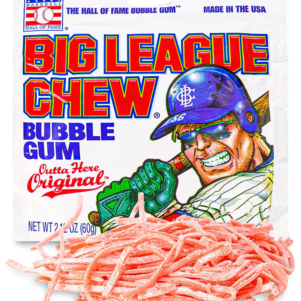 Big League Chew Bubble Gum - Outta Here Original: 60g 12 Pack