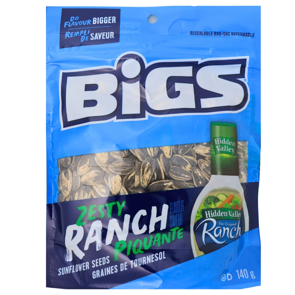 BIGS Zesty Hidden Valley Ranch Sunflower Seeds 5.35oz - 12 Pack