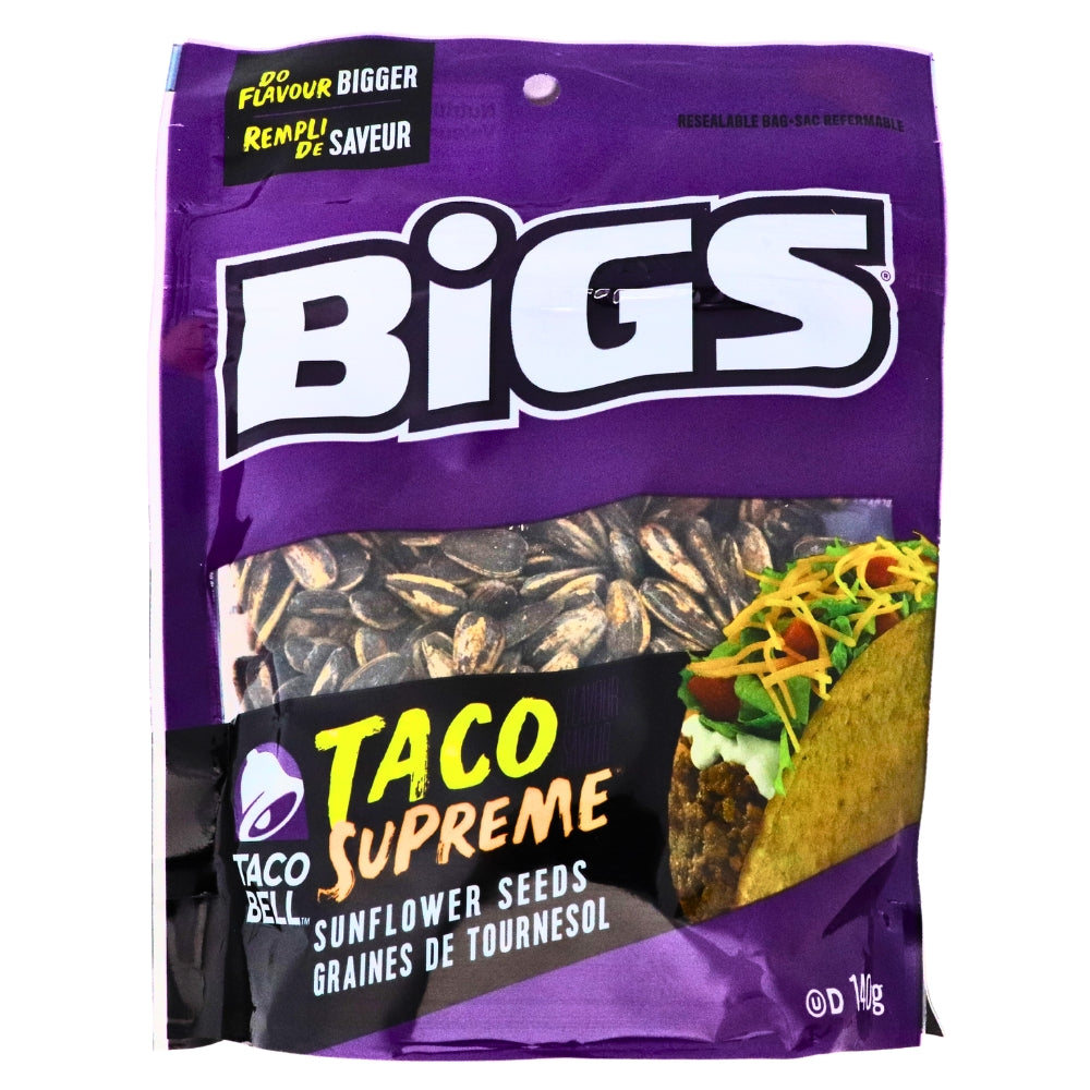 BIGS Taco Bell Taco Supreme Sunflower Seeds 5.35oz - 12 Pack