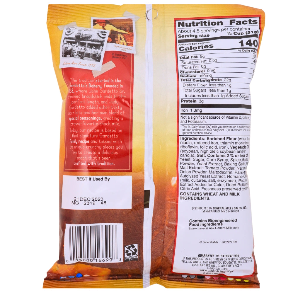 Gardettos Pizzeria 5oz - 7 Pack Nutrition Facts Ingredients