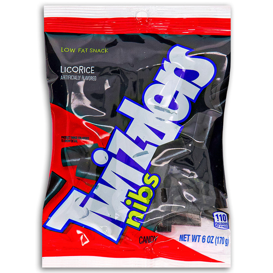 Twizzlers Nibs Black Licorice Candy 6oz - 12 Pack