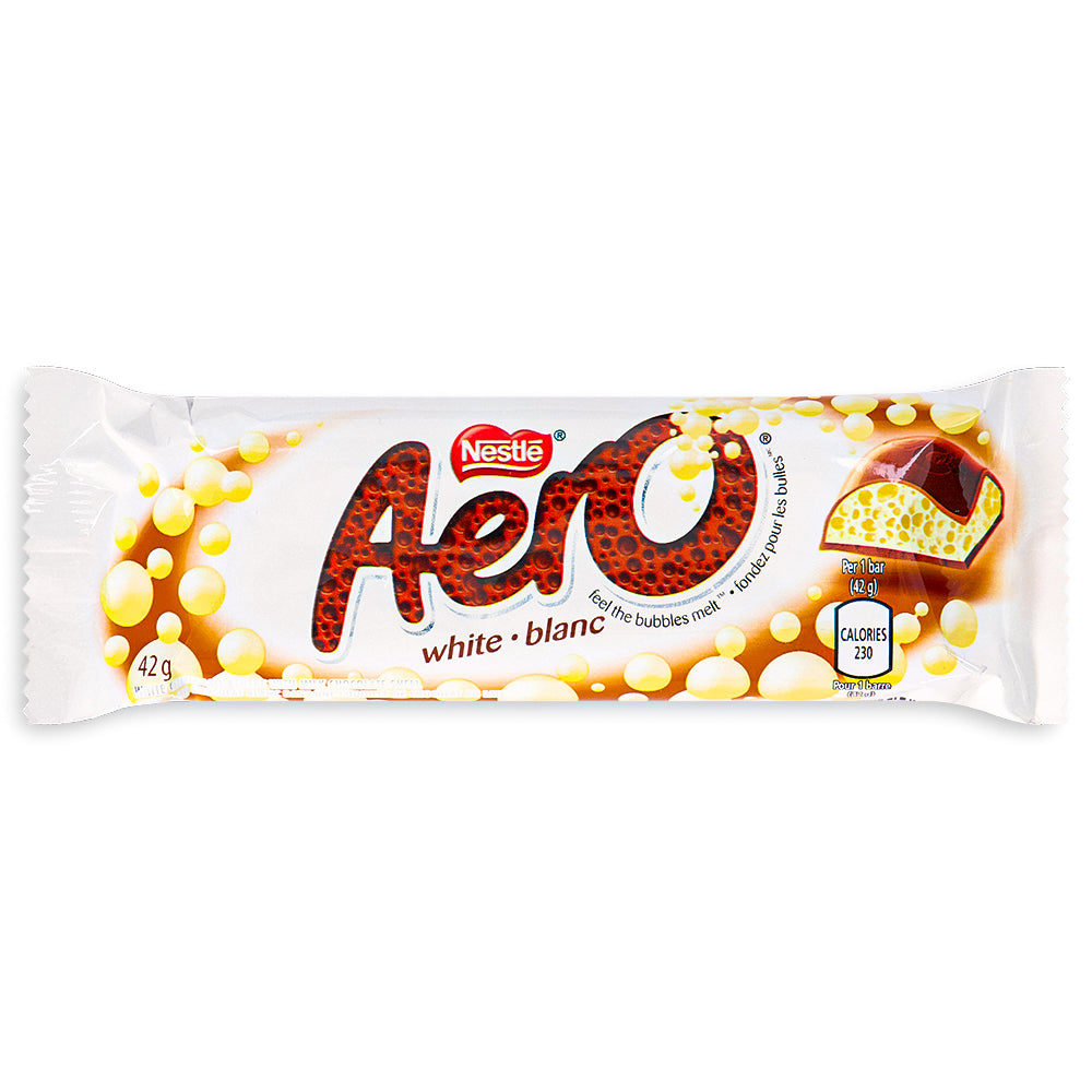 Aero Bubbly White Chocolate Bars 42g - 24 Pack - Canadian Chocolate Bars