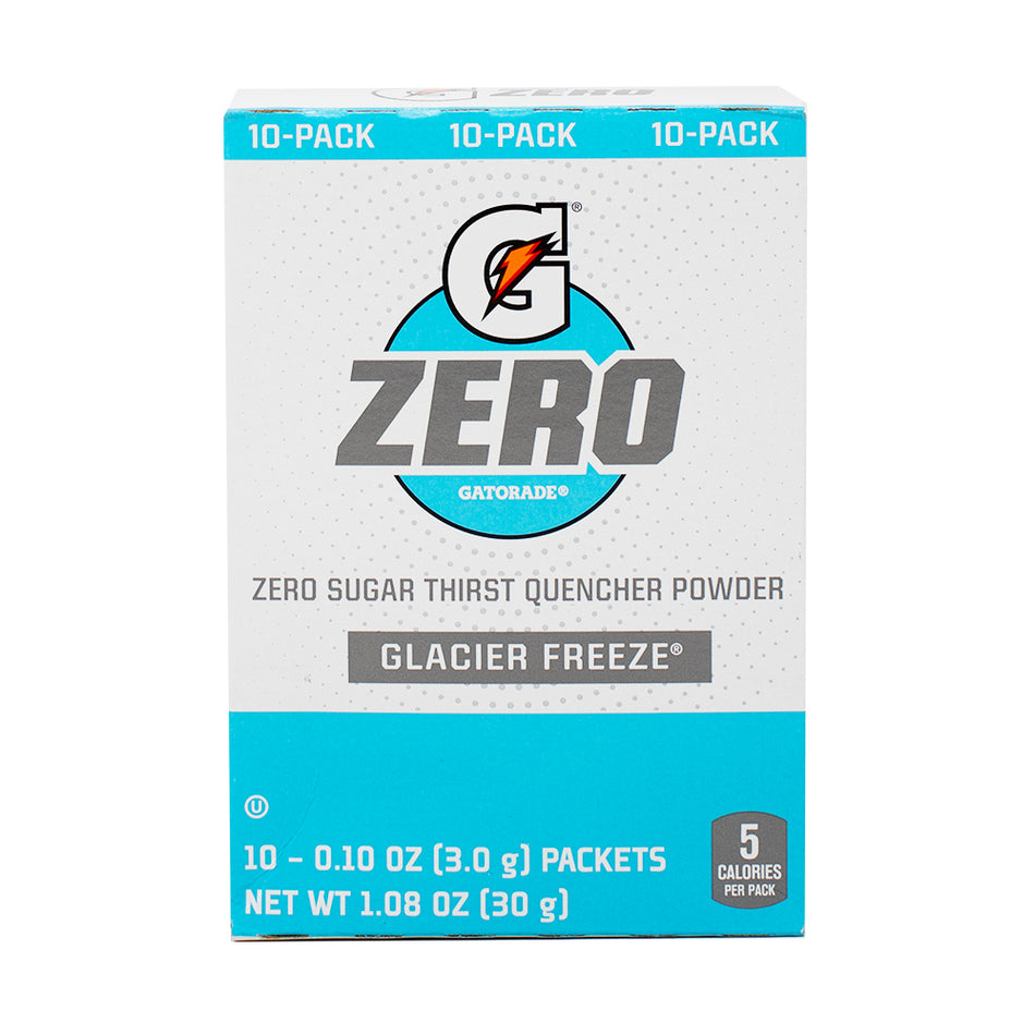 Gatorade Zero Sugar Powder Glacier Freeze 10pk 30g - 4 Pack