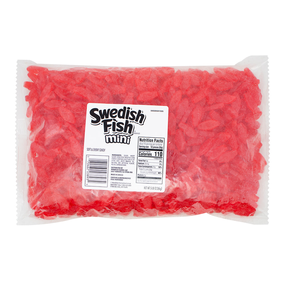 Swedish Fish Mini Bulk Candy 5lbs - 1 Bag   Nutrition Facts Ingredients