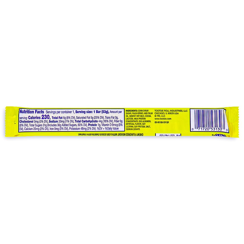 Charleston Chew - Vanilla Candy Bars  2oz. 24 Pack - Ingredients - Nutrition Information