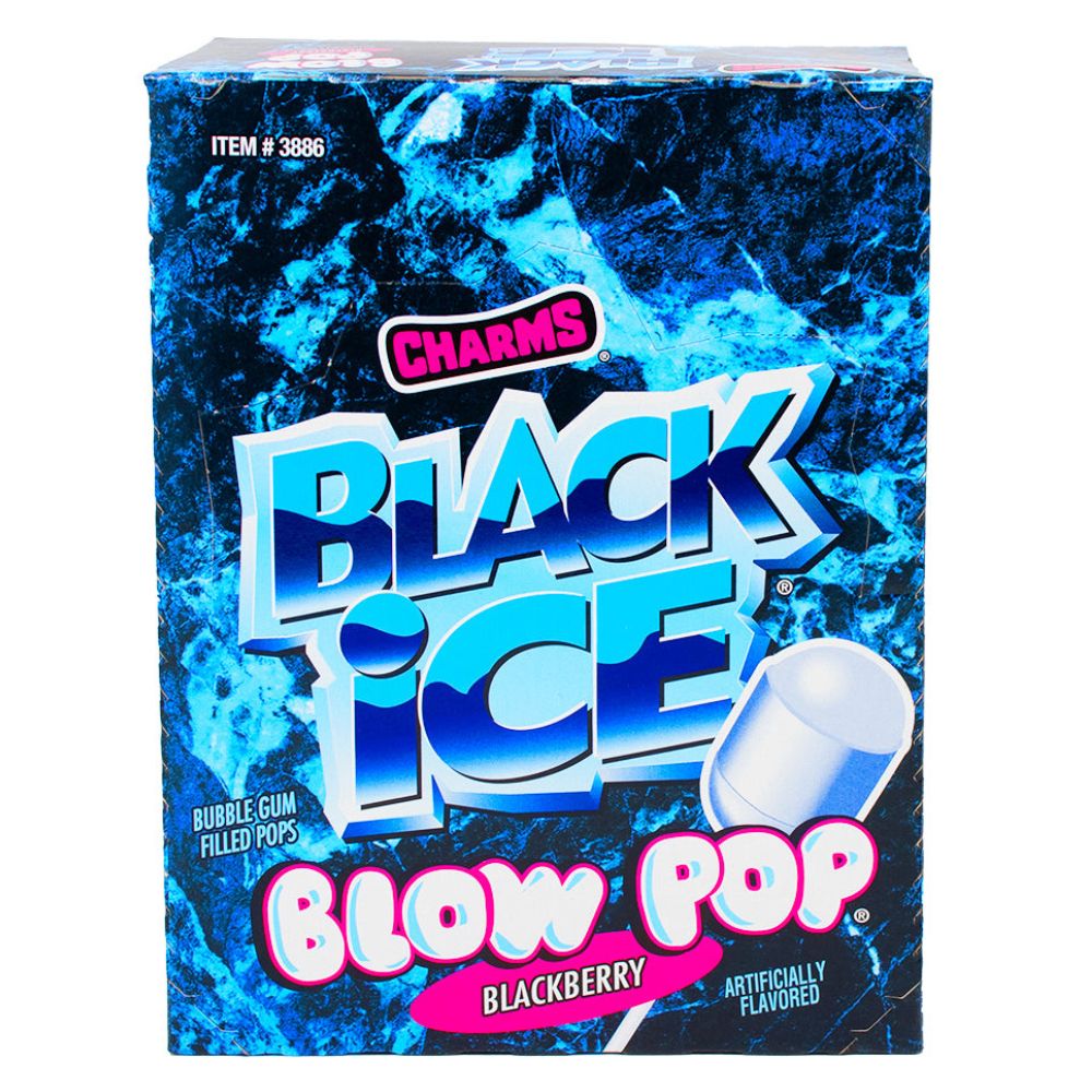 Charms Blow Pop - Black Ice Blackberry 48 Lollipops