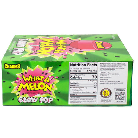 Charms Blow Pop - What A Melon 48 Lollipops - Ingredients - Nutrition Facts