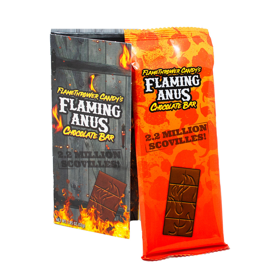 Flamethrower Flaming Anus Chocoloate Bar (UK) 52g -12 Pack