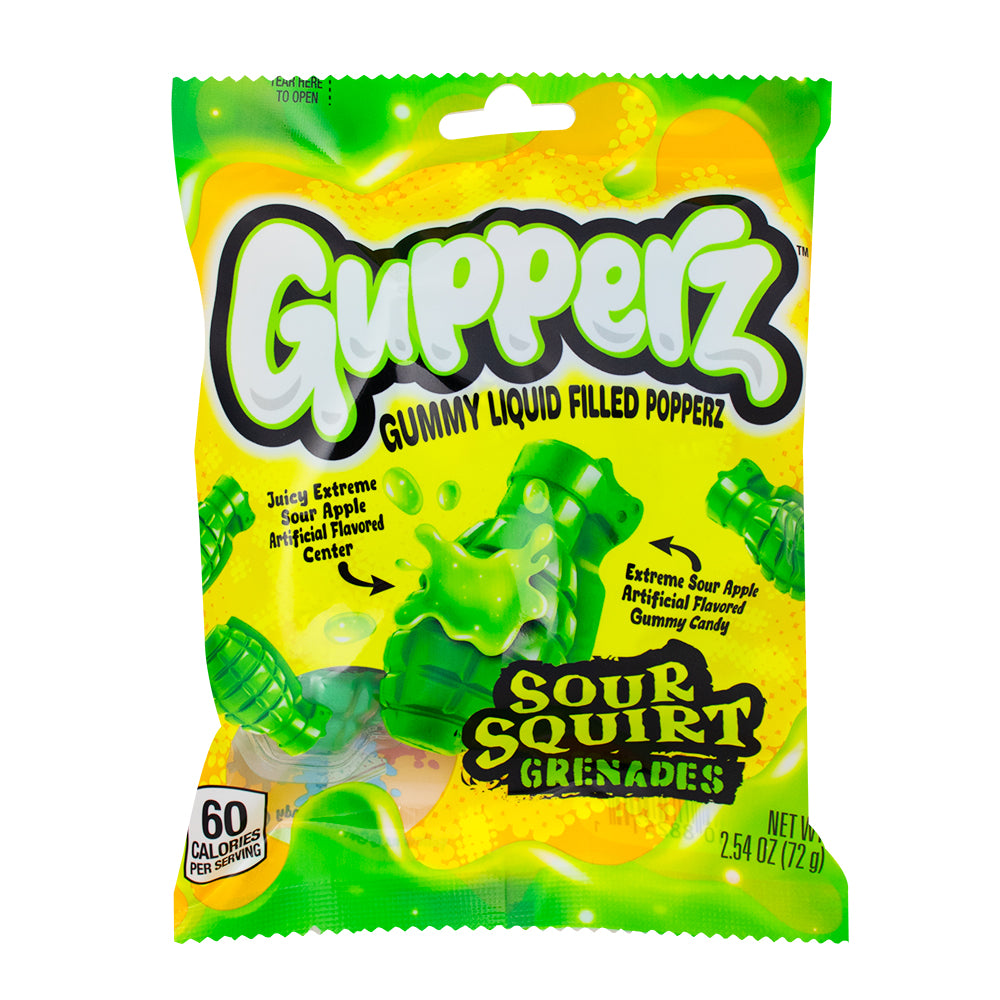 Gupperz Sour Squirt Grenades 2.54oz - 12 Pack