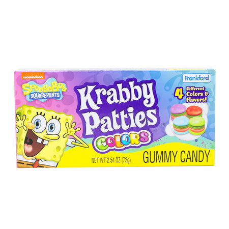 Sponge Bob Square Pants Gummy Krabby Patties Colors Candy 2.54 oz - 12 pack