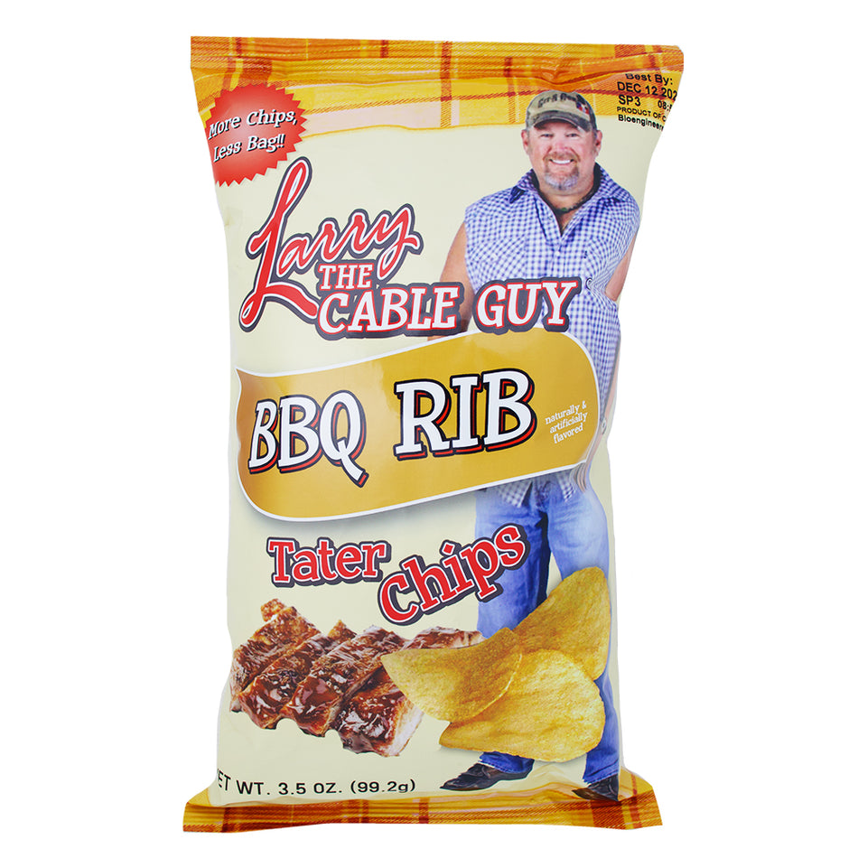 Larry The Cable Guy Tater Chips BBQ Rib 3.5oz - 12 Pack