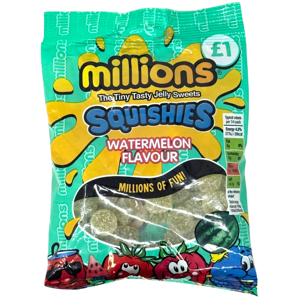 Millions Squishies Watermelon 120g - 12 Pack