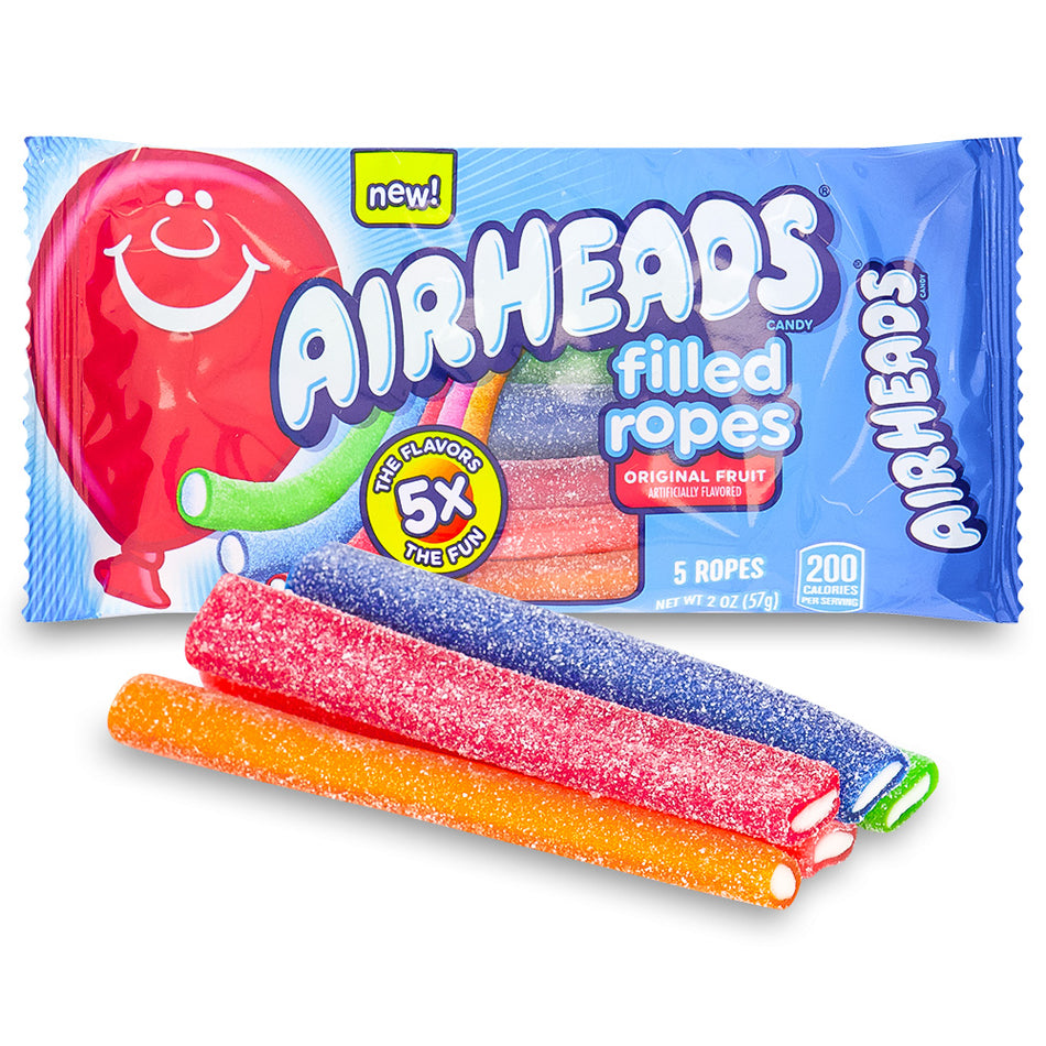 Airheads Filled Ropes Original Fruit 2oz - 18 Pack