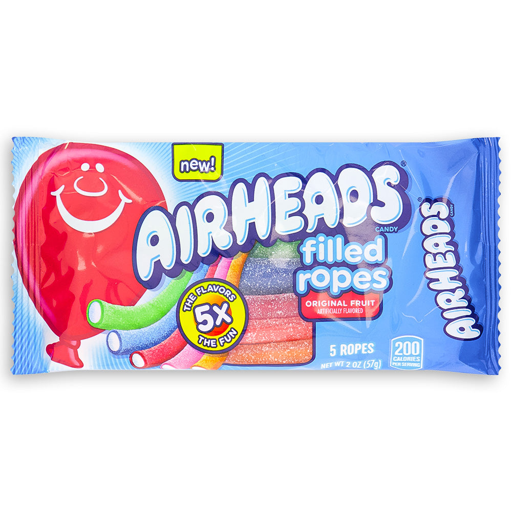 Airheads Filled Ropes Original Fruit 2oz - 18 Pack 