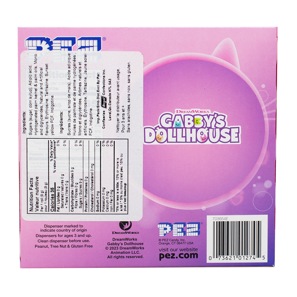 Pez Gabby's Dollhouse Twin Pack - 12 Pack Nutrition Facts Ingredients