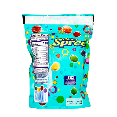 Chewy Spree Candy 12oz - 12 Pack  Nutrition Facts Ingredients