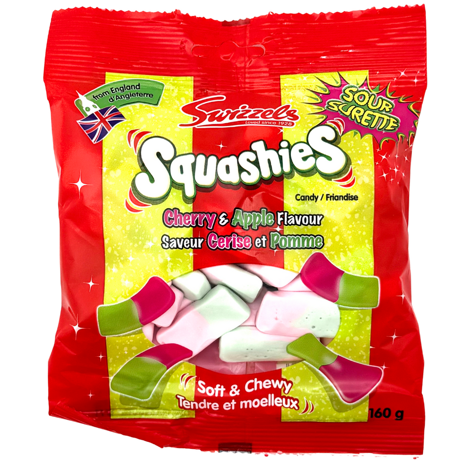 Swizzles Squashies Original Cherry Apple Candies - 10 Pack