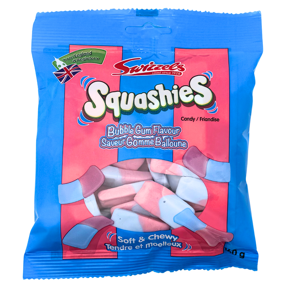 Swizzles Squashies Original Bubble Gum Candies - 10 Pack