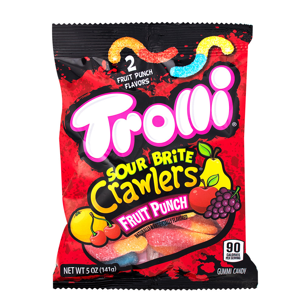 Trolli Sour Brite Crawlers Fruit Punch 5oz - 12 Pack