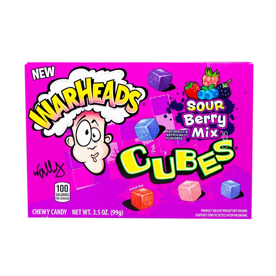 Warheads Theater Box Berry Cubes 99g - 12 Pack