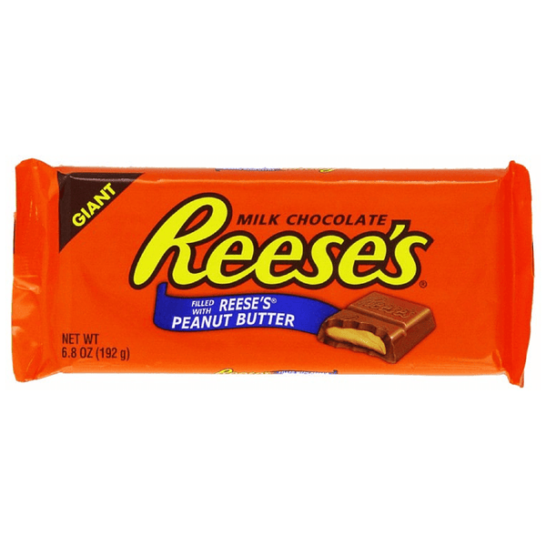 REESE'S Milk Chocolate Peanut Butter Family Size Candy Bar, 120g