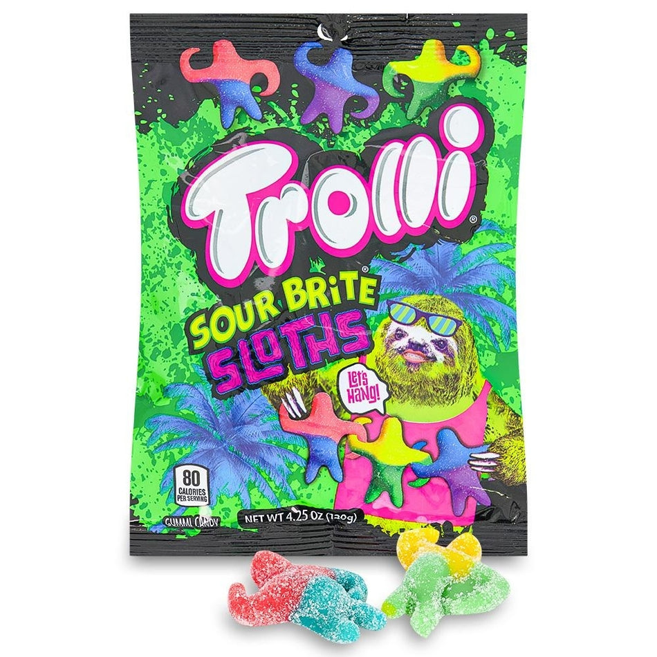 Trolli Sour Brite Sloths 4.25oz - 12 Pack